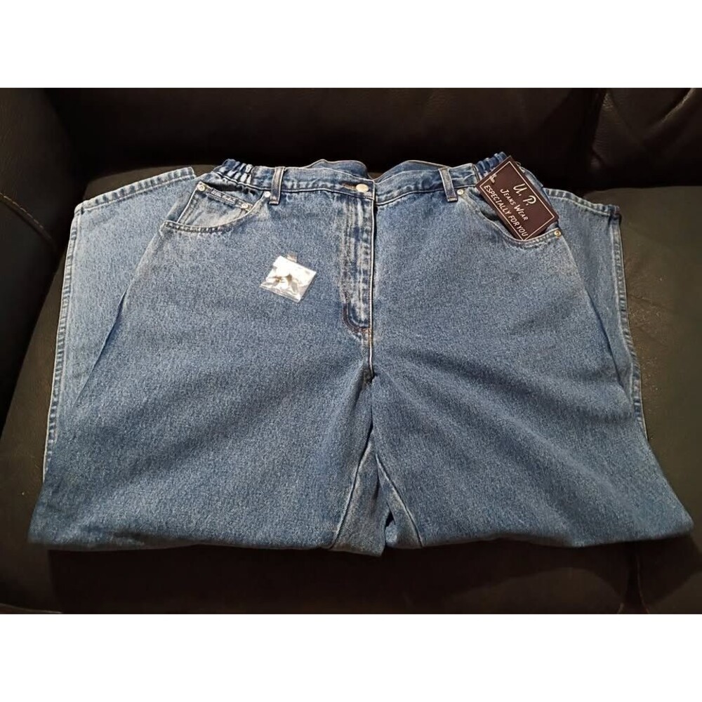 Ulla Popken Jeans Hi Rise Mom jeans Medium Wash Size 16P Blue Denim Jeans NWT